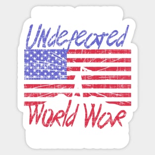 RETIRED ARMY: Undefeated World War Champs Gift Sticker